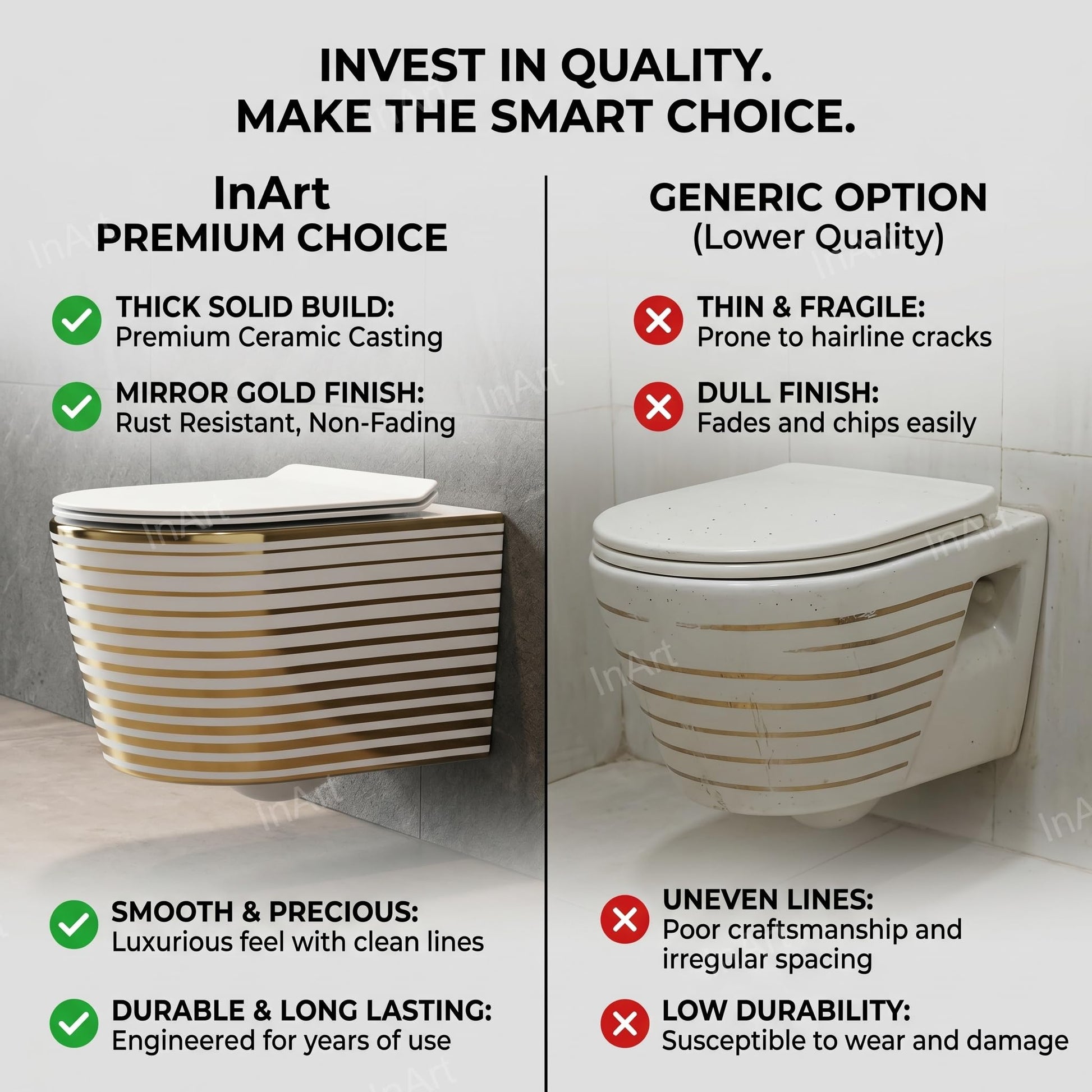 Wall mounted commode with flush tank compatible design, oval EWC for modern bathroom renovation