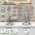 InArt hand shower faucet style attachment for bath mixers with hand shower, round chrome ABS design