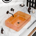 Amber glass basin in english, rectangular washbowl