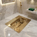 Deep central bowl and sculpted water flow design for efficient drainage