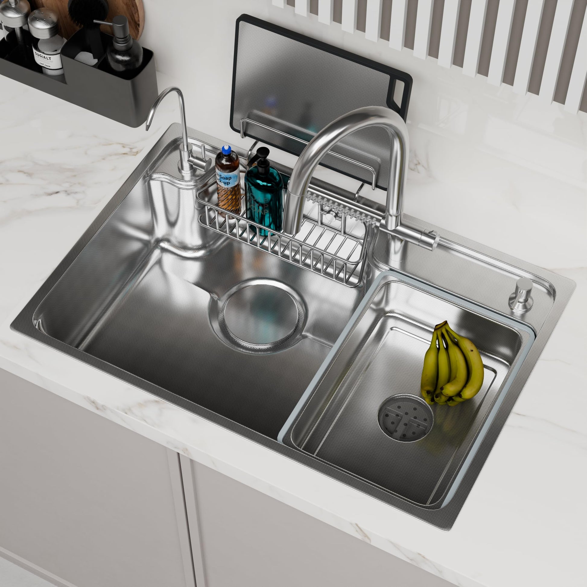 InArt stainless steel kitchen sink, silver satin finish, ss kitchen sink