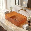Close-up of transparent crystal glass wash basin design with light reflection, premium table top basin