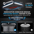 Shower head only pack content view, single piece overhead rain shower head