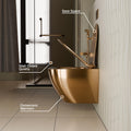 Wall mounted toilet seat price comparison look: InArt slim soft close ABS seat on rose gold ceramic wall hung WC