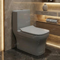 InArt one piece closet with soft close seat cover, grey ceramic western toilet single piece for modern washroom