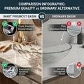Luxurious bathroom sink for washroom vanity, clear glass square table top wash basin in modern interior