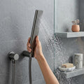 Handheld shower head for bathroom fitting India, high pressure rain flow gunmetal hand shower with easy-clean nozzles