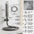 Close-up silicone nozzle easy clean SS304 hand shower, gun grey round head for hard water areas in India
