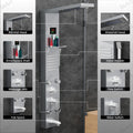 InArt wall mounted shower panel, brushed stainless steel, showerwall design