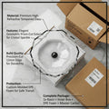 InArt designer bathroom sink in clear glass, square PrismCut tabletop wash basin angled view
