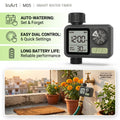 Black ABS irrigation timer showing button controls and LCD screen