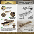 4 inch pipe compatible brass floor drain jali for kitchen sink area, anti-odour cockroach trap