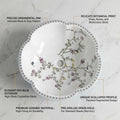InArt designer ceramic wash basin in elegant blue glaze, round table top basin angled side view