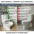 InArt one piece western toilet installed in bathroom setting, premium sanitaryware square commode look