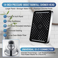 Rectangular overhead shower head dimensions view 296 x 196 x 20 mm