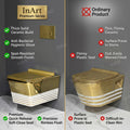 Wall mounted WC for compact washroom, square ceramic commode with concealed outlet and easy-clean design