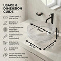 Clear glass basin placed on vanity counter for contemporary washroom setup