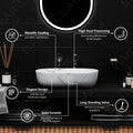 Modern table top wash basin design for bathroom, rectangular ceramic over counter basin side angle
