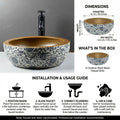 InArt designer ceramic wash basin on bath countertop with sink setup, modern bathroom styling, square basin