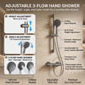 Gun grey bathroom wall mixer faucet close-up showing premium finish surface