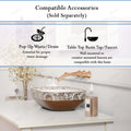 InArt contemporary wash basin for washroom, rose gold ceramic table top basin showing smooth rim detail