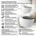 Rectangular wall mounted WC in glossy finish, modern bathroom commode design with easy-clean ceramic