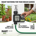 Rain delay feature on water timer for garden tap to pause watering