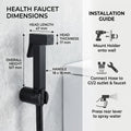 InArt health faucet gun with lever, close-up of nozzle and trigger for controlled toilet jet wash