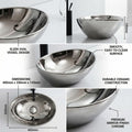 Table top basin design in oval silver ceramic, side angle showing over counter fit and smooth rim finish