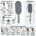 Replacement hand shower head with hose 1.5 metre, chrome finish ABS round 3 function - packaging view