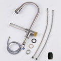 Kitchen basin mixer tap in chrome brass, pull out kitchen tap mixer for wash basin or kitchen sink hot and cold