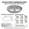 Basin table top design for bathroom washroom, oval silver ceramic wash basin on vanity counter in modern interior