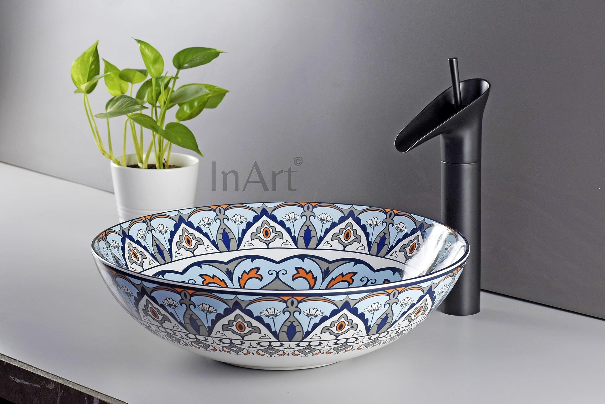 Wash basin price and wash basin cost reference, premium sanitaryware table top basin close-up