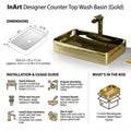 Table top basin design with cabinet idea, gold ceramic wash basin on vanity counter in bathroom setting