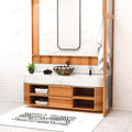 InArt countertop wash basin ceramic with smooth round edges and vibrant Moroccan art finish, detail view