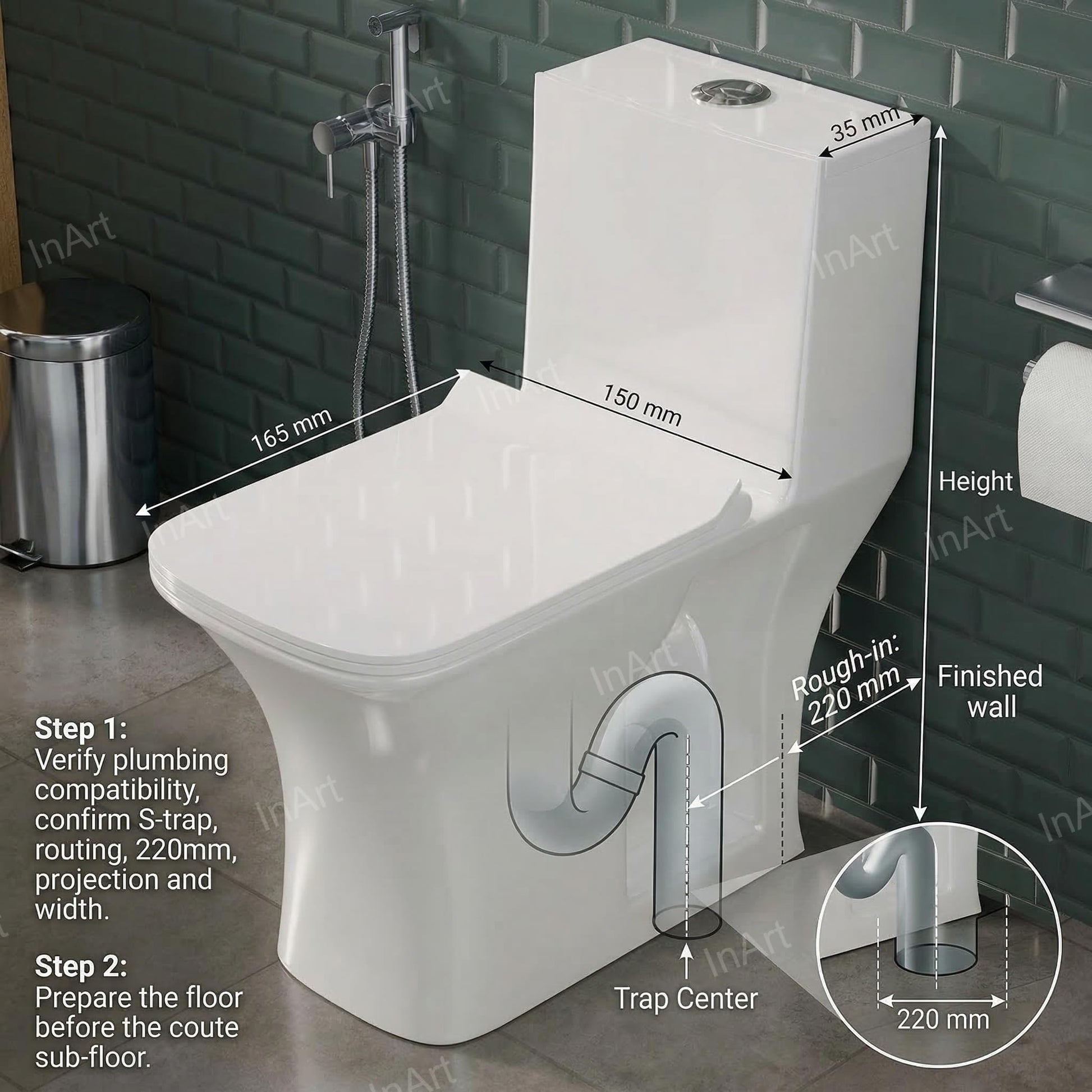 Floor mounted European commode in glossy white ceramic, elongated bowl and smooth rim, close-up of seat and lid