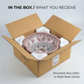 Premium sanitaryware InArt overcounter basin in glossy pink, styled for bathroom or living room