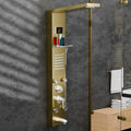 InArt gold stainless steel shower panel set, bathroom shower panel set with LED