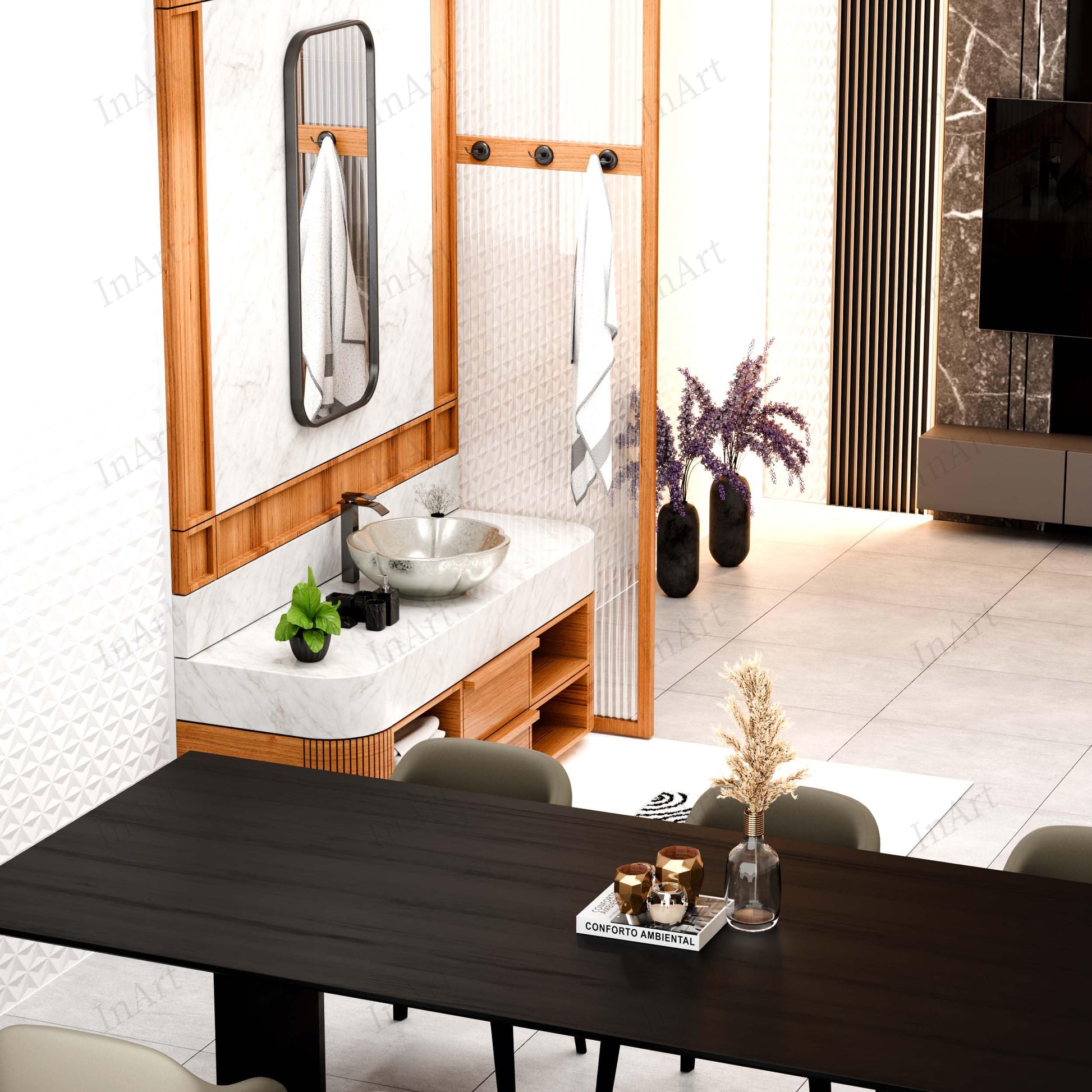 Ceramic designer wash basin for office washroom, silver round table top basin with smooth glazed finish