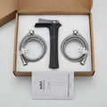 InArt single lever basin mixer tap with black chrome finish, brass construction, top view showing lever action