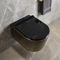 Rimless wall mounted commode with soft close toilet seat, premium ceramic EWC for Indian bathrooms