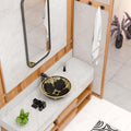 Round table top wash basin round with smooth rim and deep bowl, premium ceramic sanitaryware
