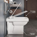 Western commode single piece with oval elongated bowl and sleek one-piece body, premium sanitaryware look