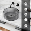 Transparent glass wash basin, round vessel sink, glass for wash basin