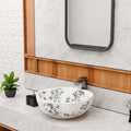 Wash basin online India choice, InArt ceramic round tabletop wash basin 42x42 cm for home or hotel
