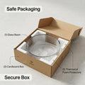 Glass table top wash basin for bathroom & living room, modern crystal clear basin on counter