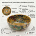 Unique small bathroom sink idea with round table top wash basin, ceramic designer wash basin for compact washroom