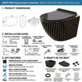 P-trap wall outlet view on wall hung EWC commode, concealed installation for compact bathroom space