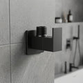 Brass angle valve matte black InArt, 90-degree wall mounted angle cock with flange