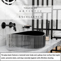 Transparent glass wash basin, modern oval sink for bathrooms